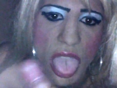 crossdresser sucks hard