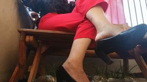 Letting stiletto heels hang freely from my feet (7)