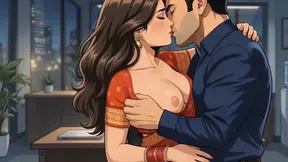 Married Indian secretary gets fucked byDia in a night office animation