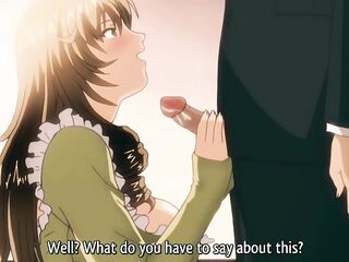 Slutty Beauty with Hairy Twat and Provocative Dress Likes to do Paizuri