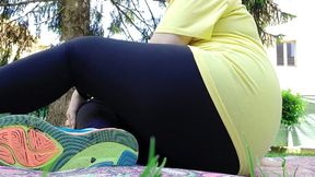 Peace: A Yogi's Morning Escape in the Garden While Wearing a Diaper 4K