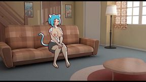 nicole risky job - gallery show [hentai game pornplay ] ep.8 hot milf playing with dildos in the living room in front of a cam