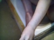 Артем сосет сам себе дрочит ногами лижет ноги в ванной self suck autofellatio self footjob