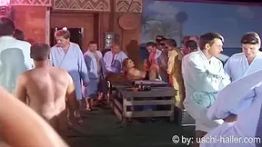 Marina Rene, Dany Sun And Silke Maiden In Mega Outdoor Gangbang Party On The Roof Terrace Of The Pascha In Cologne