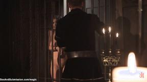 ”Big Boobed MILF ravaged in hogtie suspension”