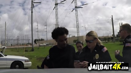 White cops get a criminal LARGE cock inside