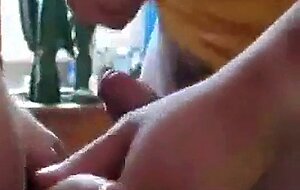 Friends wank together