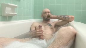 Giving My Big Dick a Bubble Bath and I Cum