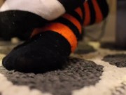 Unaware Goth Giantess Socks Crush