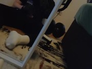 Mx teen jerks off in gear