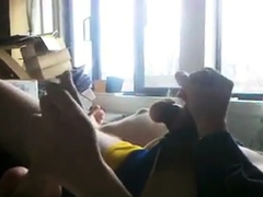 two frat stroke each others nice cocks