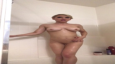 Fucking myself in the shower with my new toy