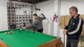 Sr Carmona and Victor Ferraz Playing Naked Billiards