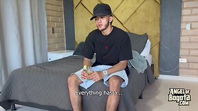 Straight guy experiences his first gay sex with a Latino twink in a steamy encounter