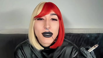 Dirty Talking Sissy Whore Close up Smoking and Lips Fetish