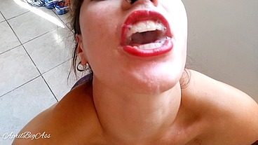 deep throat ,swallow gargle all massive cum for my stepdaddy -aprilbigass-