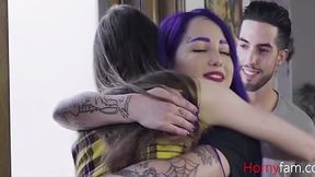 Big-Ass Cousins Team Up to Cure Phone Addiction with Threesome Fun!