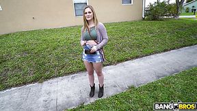 Awesome sinful busty hottie Kara Lee gets picked up and hammered in the van