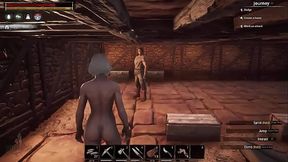 Kinky Albino Slut Gets Rough BDSM Gangbang In Conan Exiles Hentai