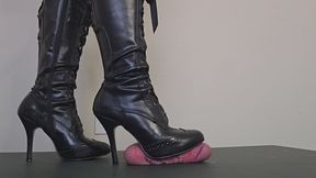 Intense CBT with elegant disciplinary outfit. -I lift my foot and bring it down, not just stepping but planting my full weight directly onto his vulnerable balls, as well as kicking and twisting very intense pain featuring the Goddess Scarlet Skye