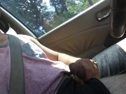 Extremely risky public jack off driving in Albuquerque