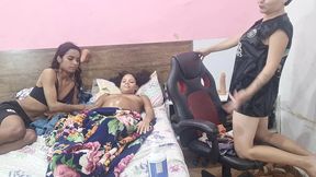 gravida observa marido fodendo cu das amigas.