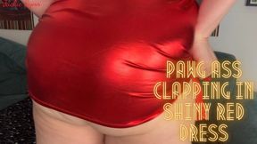 PAWG Ass Clapping in Shiny Red Dress 4K