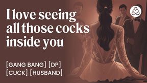 Bride Gets Fucked by 3 Men on Wedding Night – Gangbang Foursome Fantasy - Audio Porn