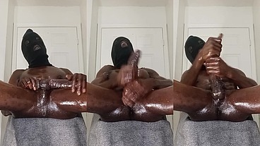 Hot guy talking dirty oily solo bbc jacking