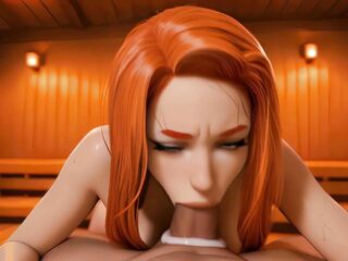 Atom Eve Gets Screwed & Facialized in Sauna - AI-generated