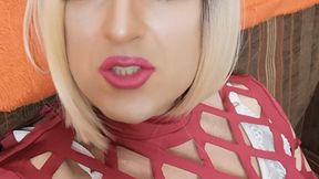 Get between my legs like a GOOD SLUT! - Let me wank hard tranny cock in your fucking face