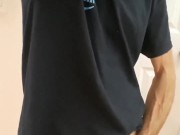 Floppy uncut latino playing with gorgeous uncut cock