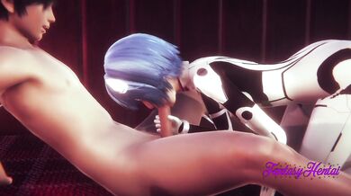 Virgin Rei Ayanami Gets Choked While Creampie Floods the Cockpit