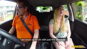 Blonde babe gets a spanking then creampied in the car