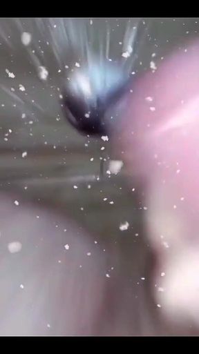 Home Alone - Christmas Cumshot with a Huge Cock