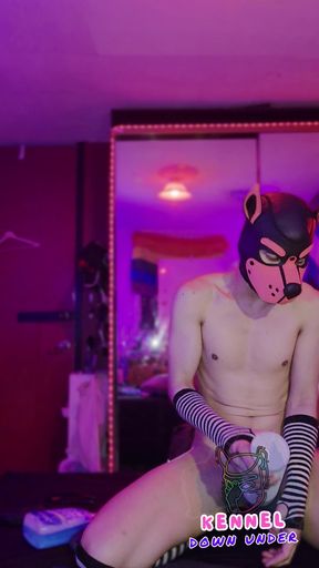 Femboy pup on heat humps fleshhlight