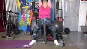Auntjudys - Hairy Mature BBW Catherine Can Masturbates at the Gym