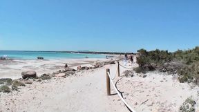 Busty blonde gets anal fuck outdoor