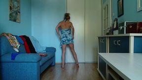 milf trying on different sexy clothing