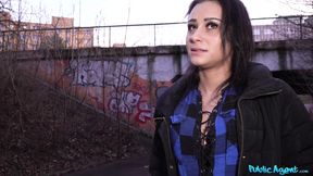 Desperate Euro Babe Melts in Public Passion