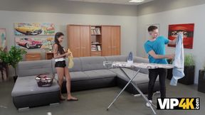 Watch Vanessa Alessia & Steve Q's tight pussy get licked & pounded in doggy-style frenzy