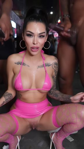 bukkake, e-girl, gooned porn, Sexy Japanese, video created by AI