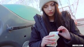 Rebecca gets her smooth beaver smashed between classes