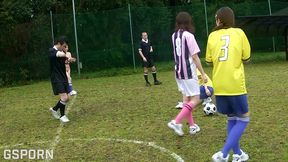female tokyo soccer team of sexies japaneses teens has hot sex training