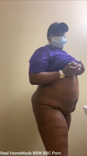 Honry at Work Rubbing My Pussy Bouncing My Boobs