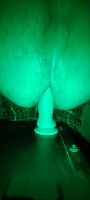 Rainy night enjoying my toy.