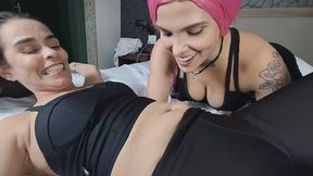 Fucking the belly button part 1 by Amanda Belmont and Qween full hd cam by aline