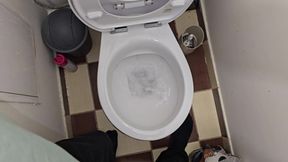 Pissing to the Toilet