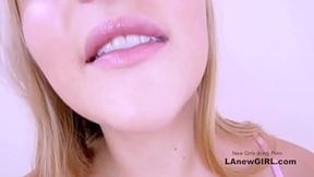 Naughty&#x1F608; 18-Year-Old Blonde Sucks Cock&#x1F346; Deep and Gags.