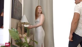 Busty Redhead Teen Gets DP From Her Boyfriend And His Friend